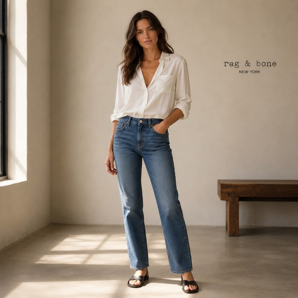 RAG & BONE Women's Jeans 30 Dre Low‎ Rise Slim Boyfriend MODELE WDD22S2643CAAS